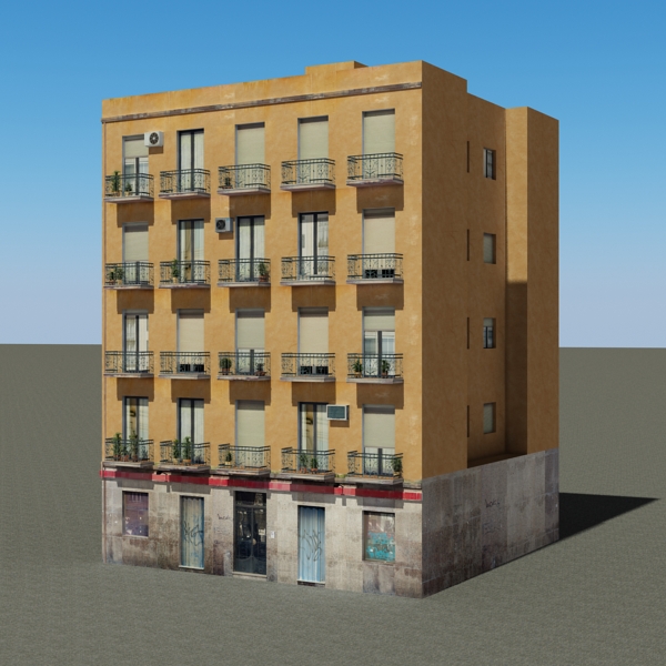 Building Collection 91 - 100 Low-poly 3D model_148