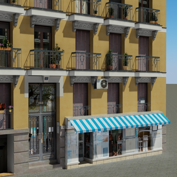 Building Collection 91 - 100 Low-poly 3D model_54