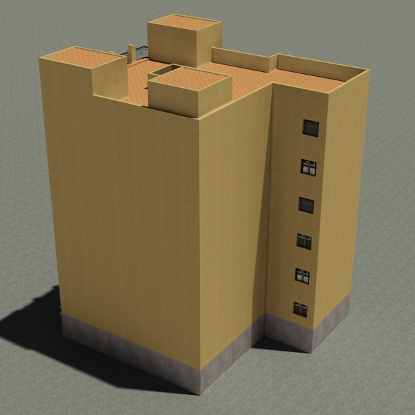 Building Collection 91 - 100 Low-poly 3D model_53