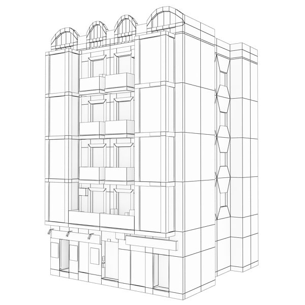 Building Collection 91 - 100 Low-poly 3D model_47