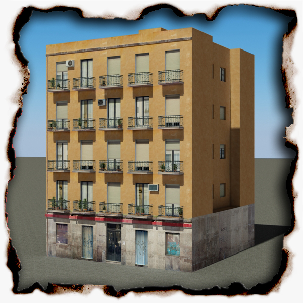Building Collection 91 - 100 Low-poly 3D model_147