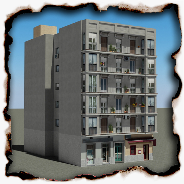 Building Collection 91 - 100 Low-poly 3D model_20