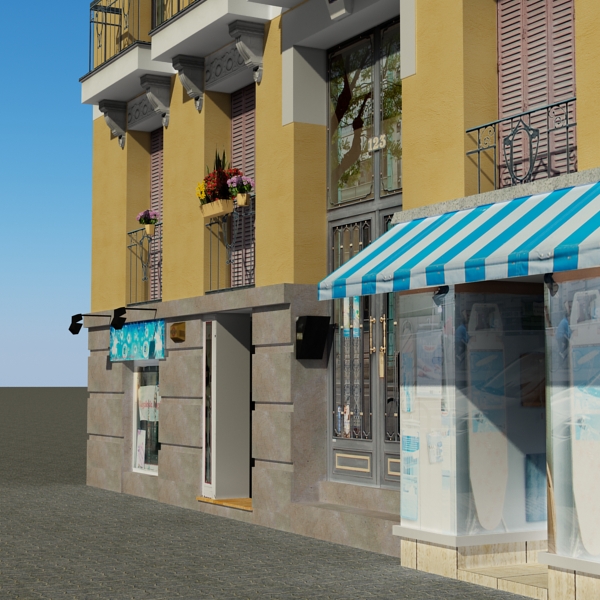 Building Collection 91 - 100 Low-poly 3D model_56