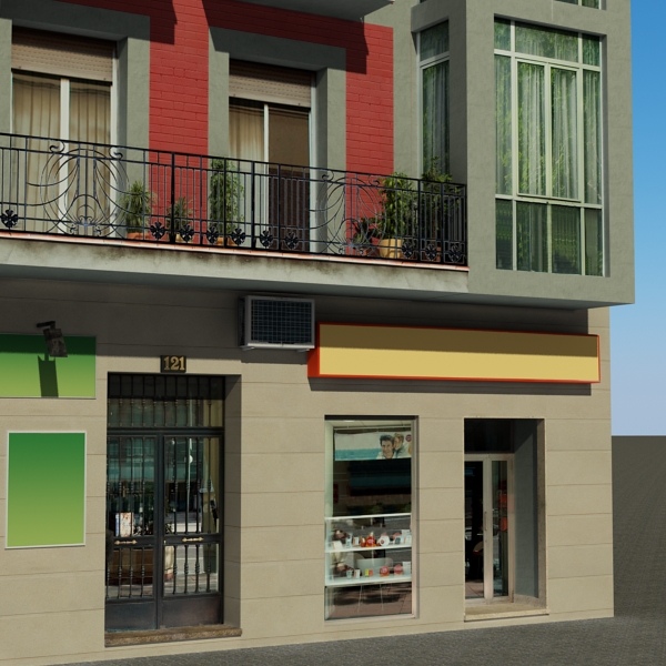 Building Collection 91 - 100 Low-poly 3D model_38