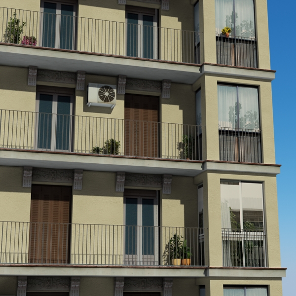 Building Collection 91 - 100 Low-poly 3D model_11