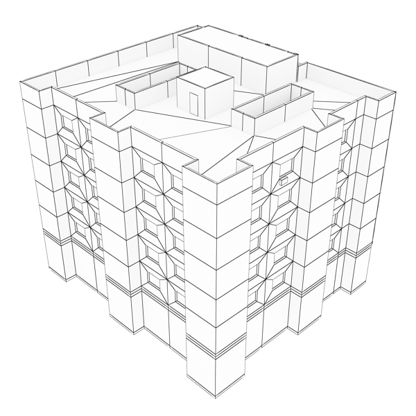 Building Collection 91 - 100 Low-poly 3D model_95