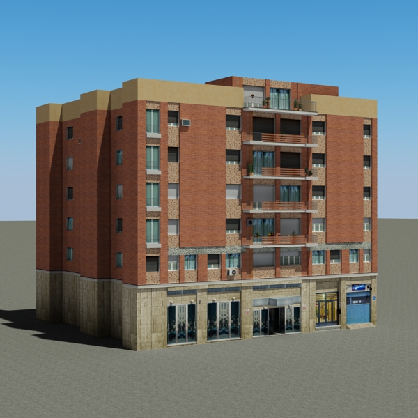Building Collection 91 - 100 Low-poly 3D model_83