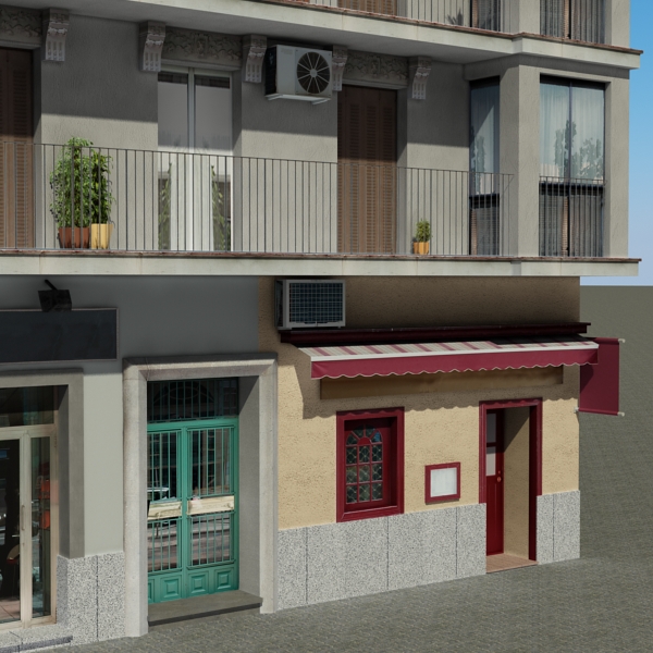 Building Collection 91 - 100 Low-poly 3D model_23