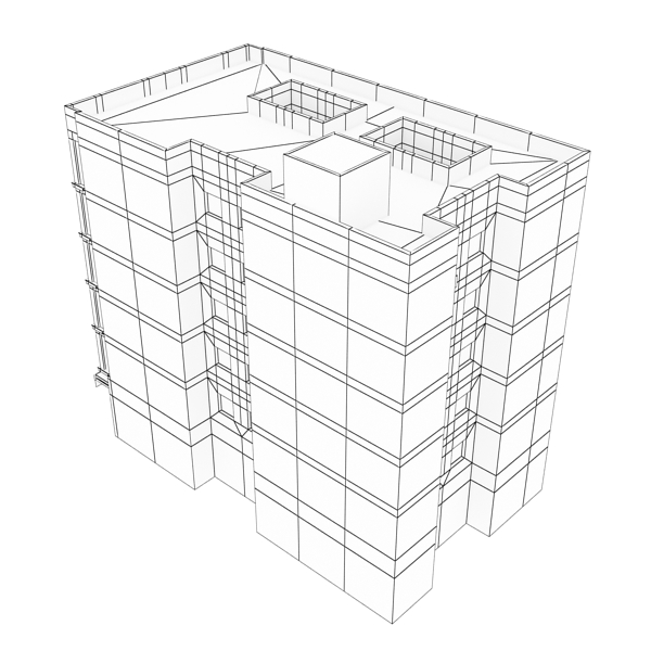 Building Collection 91 - 100 Low-poly 3D model_18
