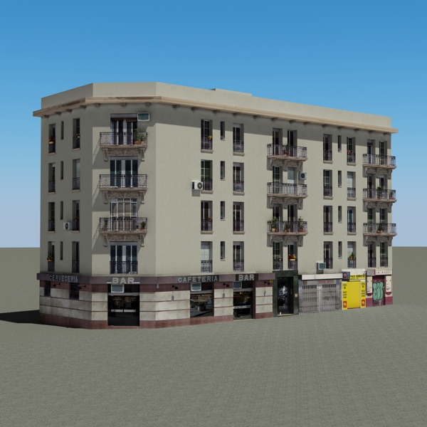 Building Collection 91 - 100 Low-poly 3D model_115