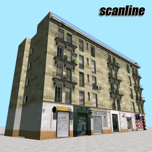 Building Collection 91 - 100 Low-poly 3D model_141