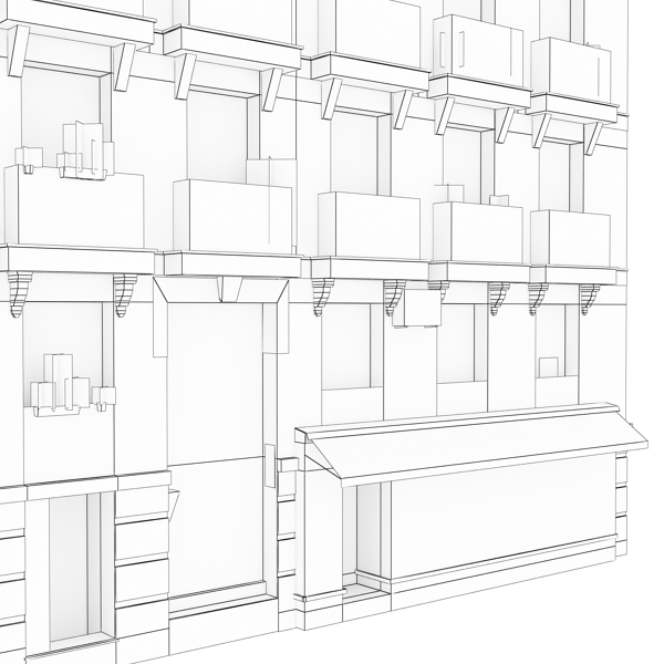 Building Collection 91 - 100 Low-poly 3D model_65