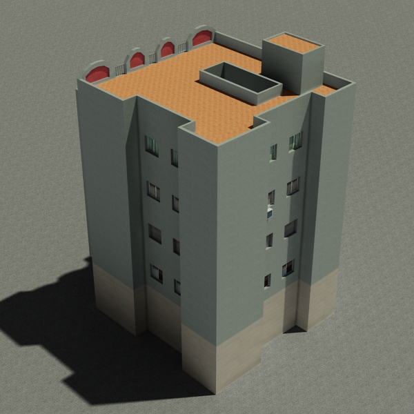 Building Collection 91 - 100 Low-poly 3D model_37