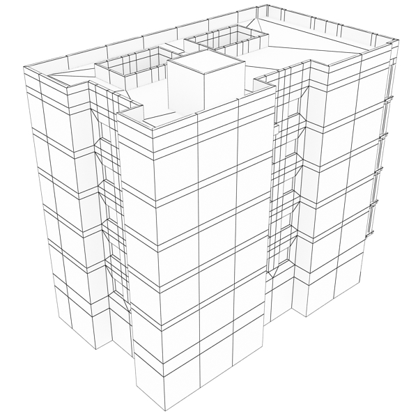 Building Collection 91 - 100 Low-poly 3D model_32