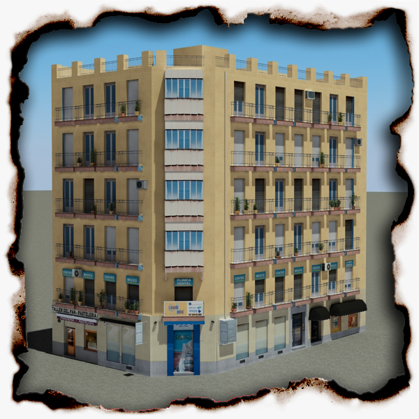 Building Collection 91 - 100 Low-poly 3D model_66