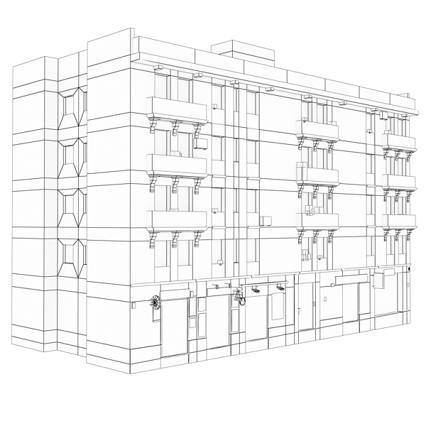 Building Collection 91 - 100 Low-poly 3D model_144