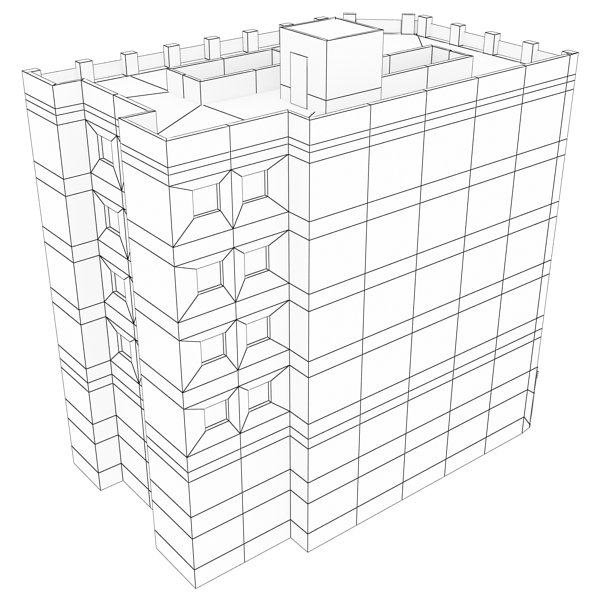 Building Collection 91 - 100 Low-poly 3D model_80