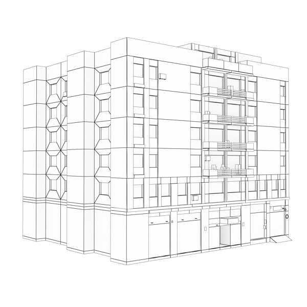 Building Collection 91 - 100 Low-poly 3D model_94