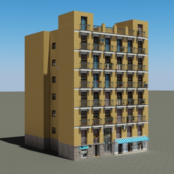 Building Collection 91 - 100 Low-poly 3D model_51