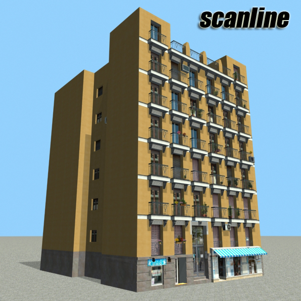 Building Collection 91 - 100 Low-poly 3D model_60
