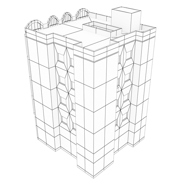 Building Collection 91 - 100 Low-poly 3D model_48