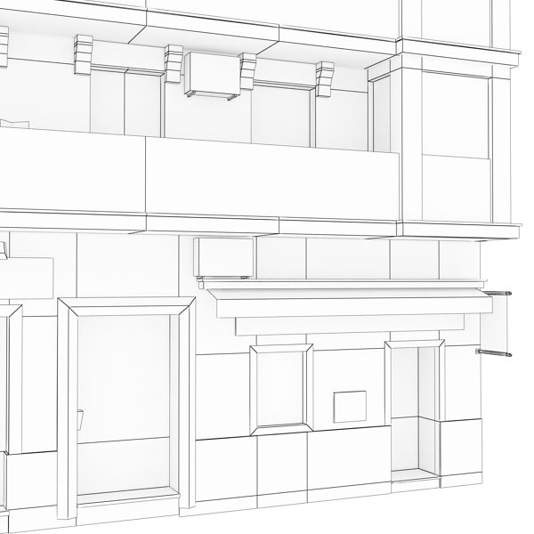 Building Collection 91 - 100 Low-poly 3D model_34