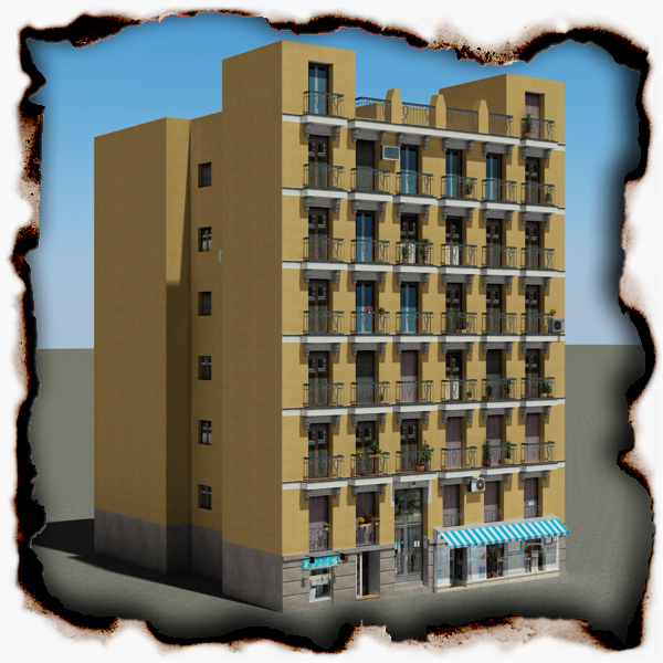 Building Collection 91 - 100 Low-poly 3D model_50