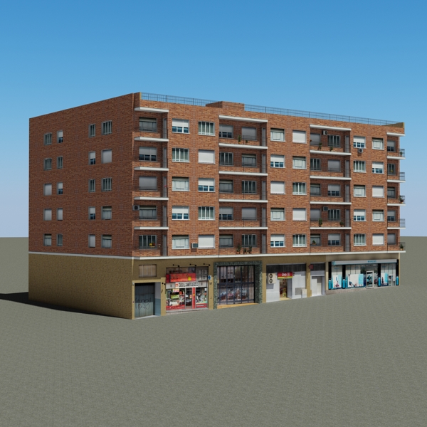 Building Collection 91 - 100 Low-poly 3D model_98