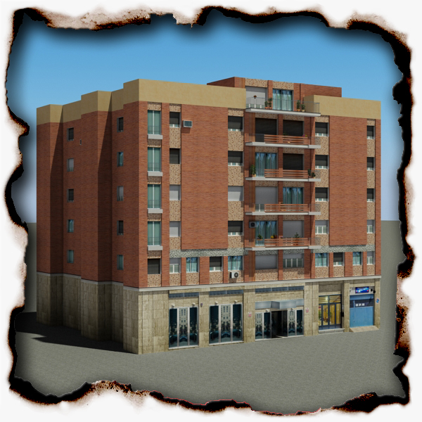 Building Collection 91 - 100 Low-poly 3D model_82