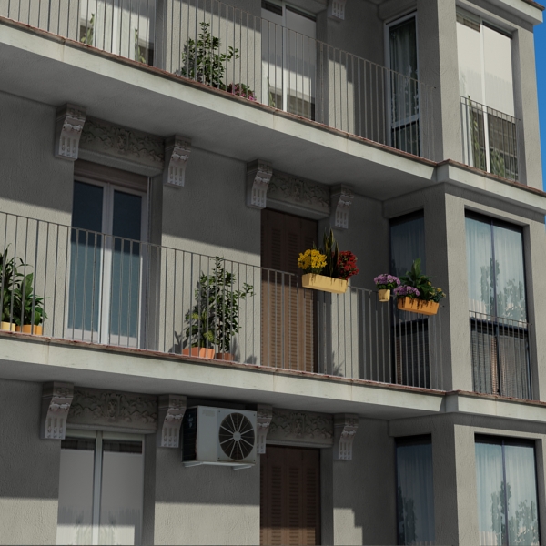 Building Collection 91 - 100 Low-poly 3D model_25