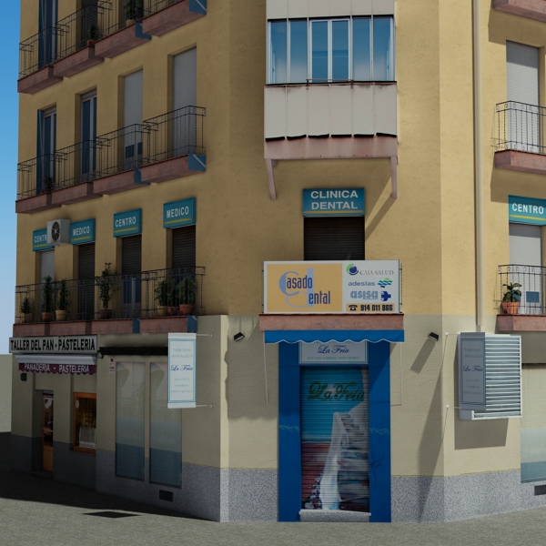 Building Collection 91 - 100 Low-poly 3D model_70