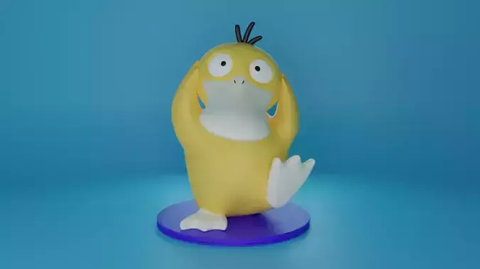  Psyduck Pokemon Fan Art - 3D Model printable figure