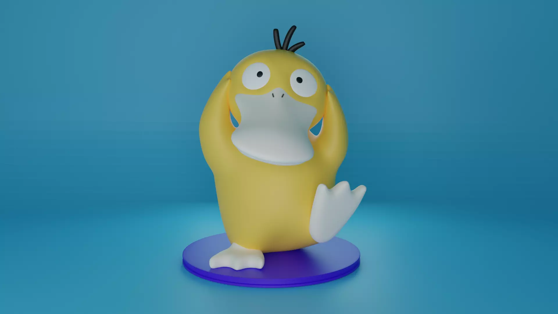  Psyduck Pokemon Fan Art - 3D Model printable figure 3D print model_0
