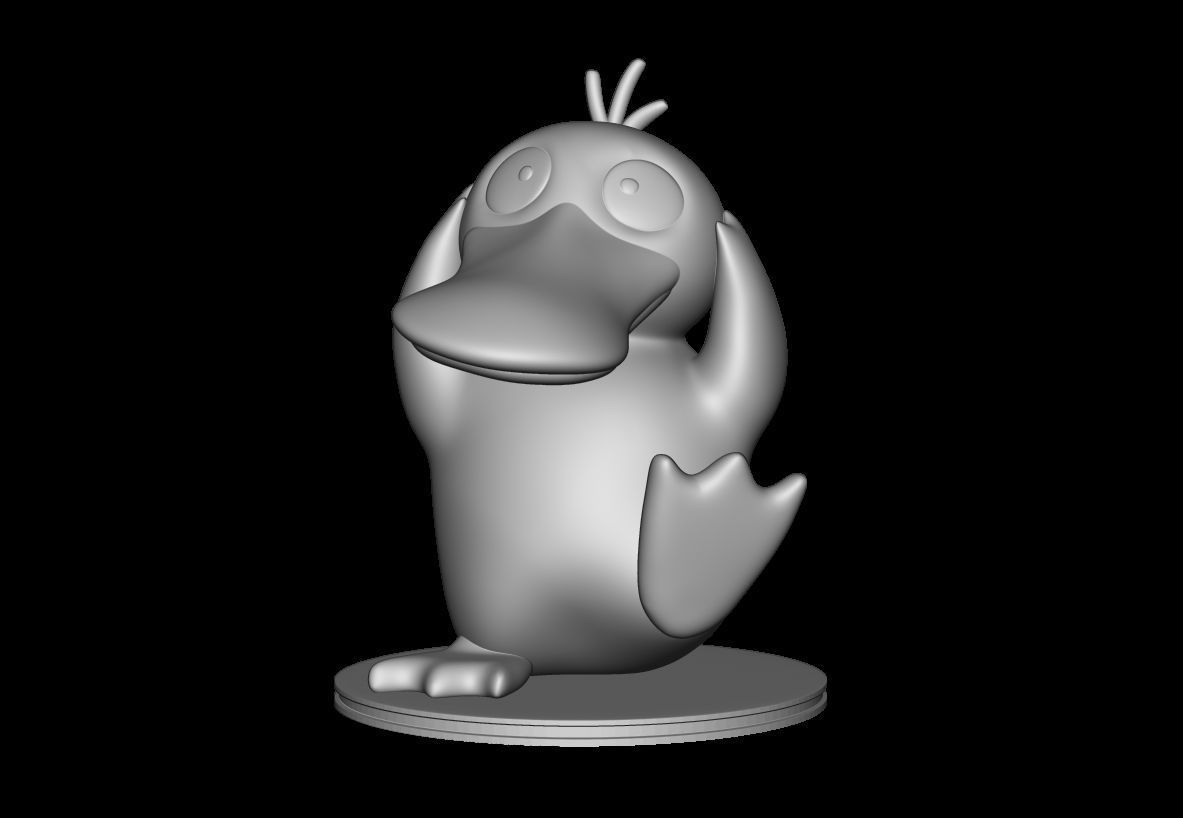 Psyduck Pokemon Fan Art - 3D Model printable figure 3D print model_3