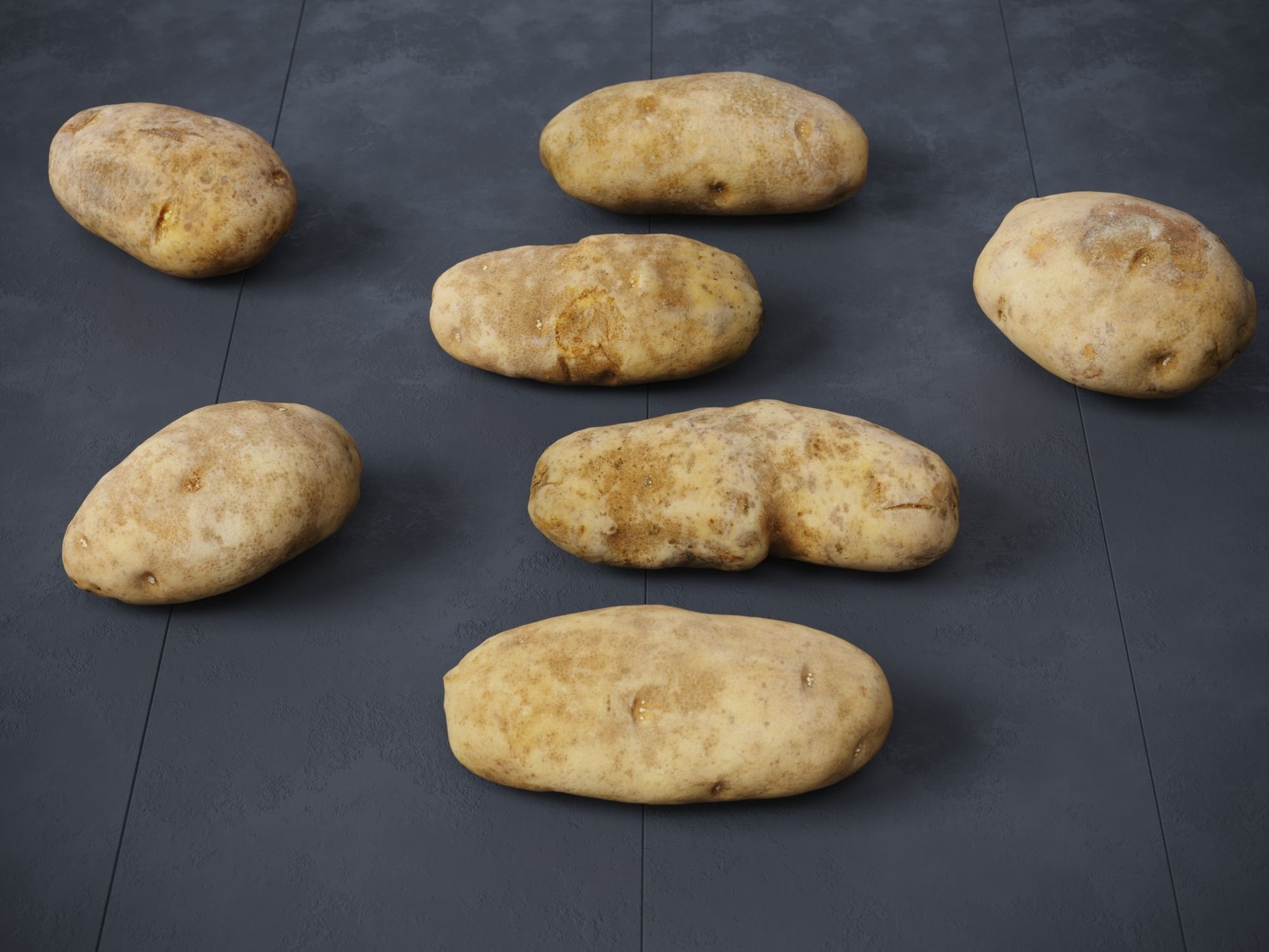 Potatoes 01 Low-poly 3D model_1