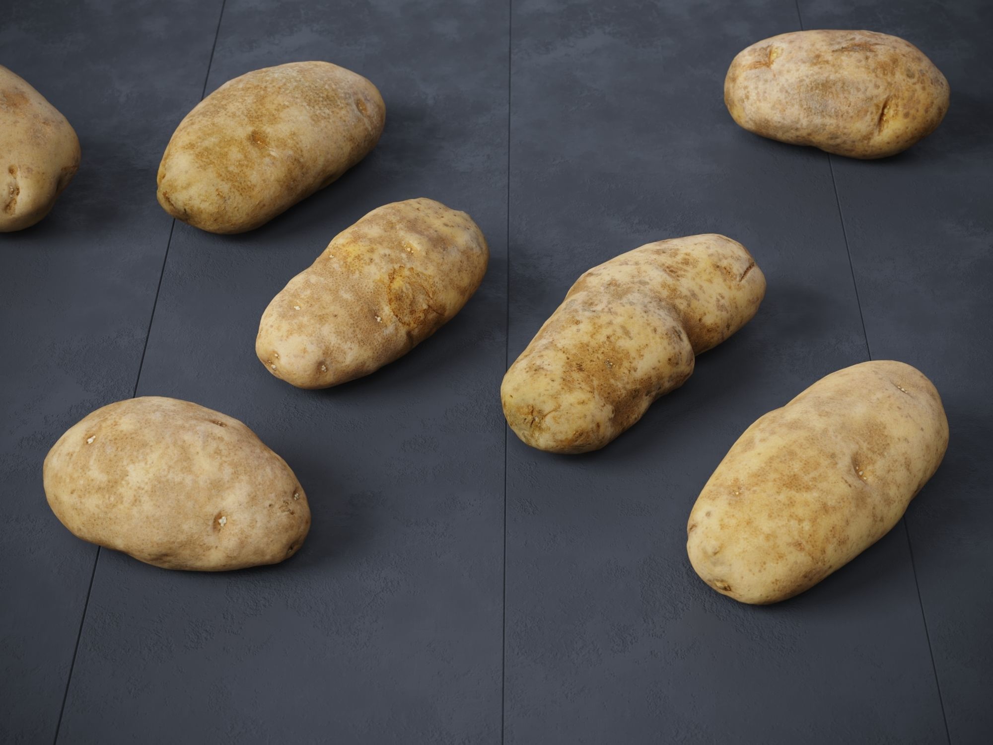 Potatoes 01 Low-poly 3D model_2