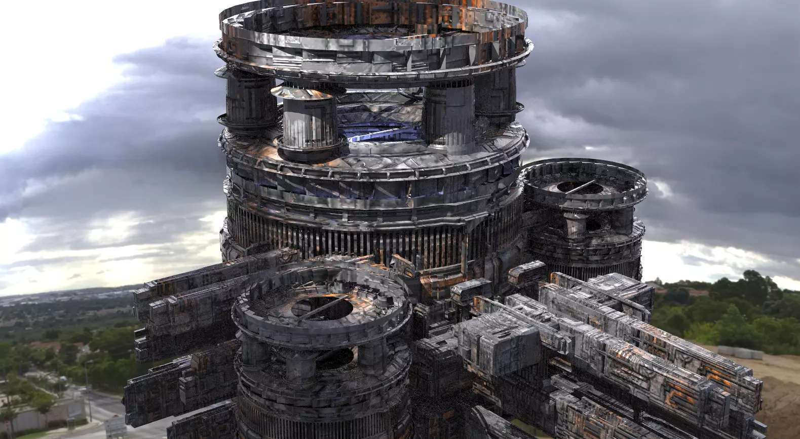 Sci Fi Fusion Gravity chamber base 4 3D model