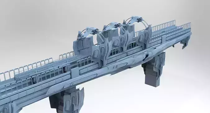 Sci Fi Fusion Gravity chamber trainTrack 1  3D model