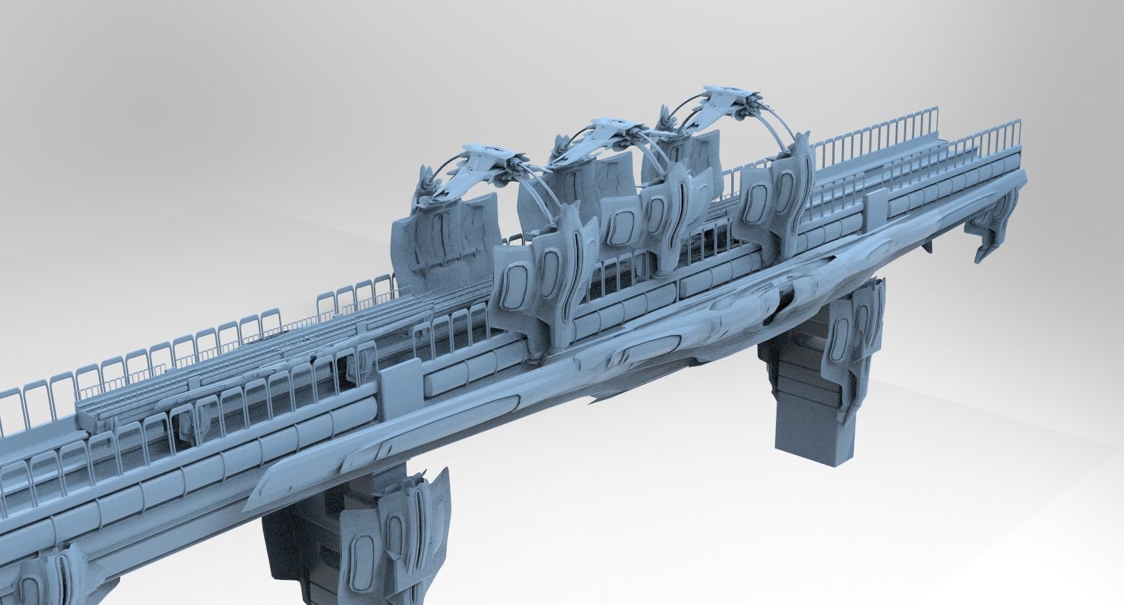 Sci Fi Fusion Gravity chamber trainTrack 1  3D model_1