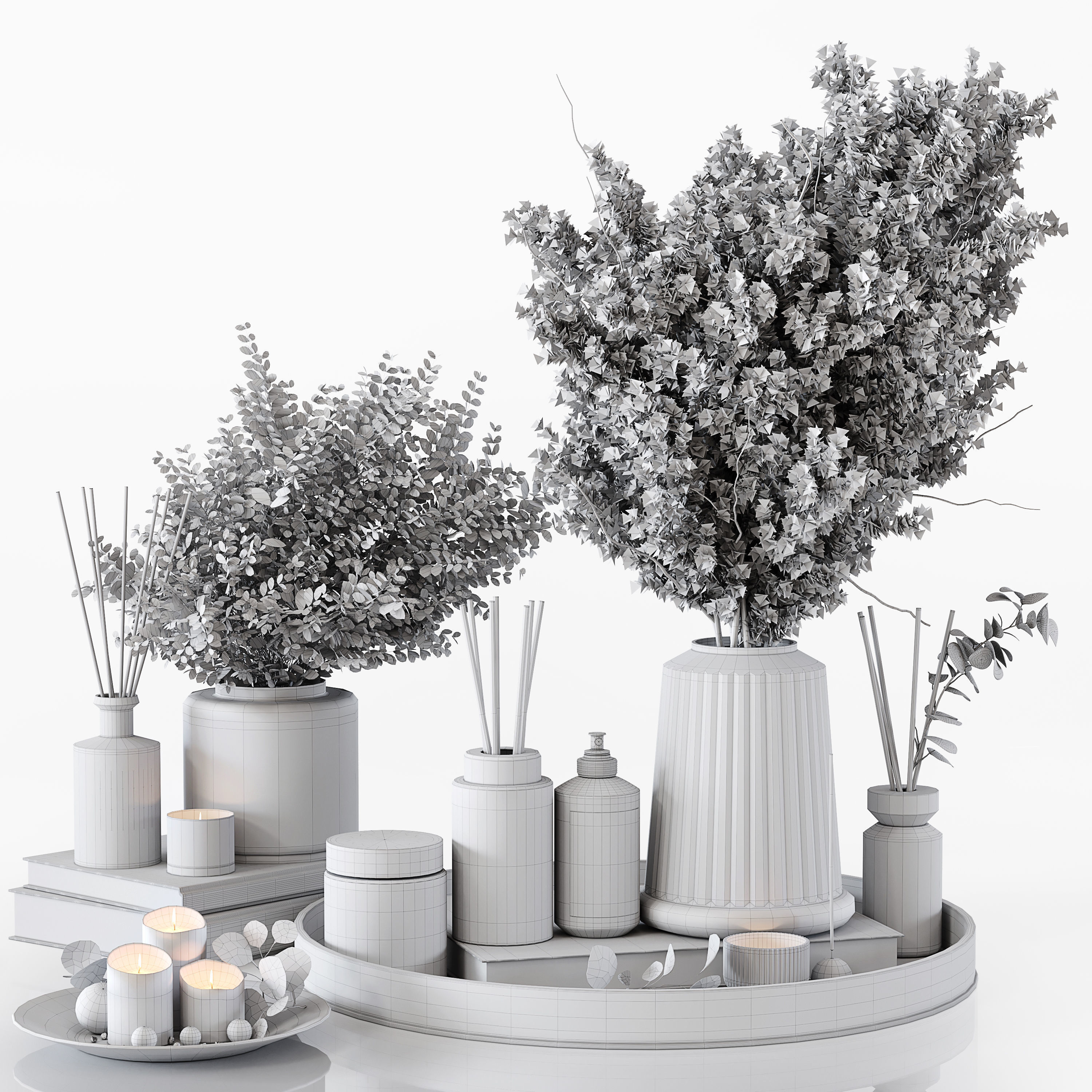 Decorative Set 167 Low-poly 3D model_6