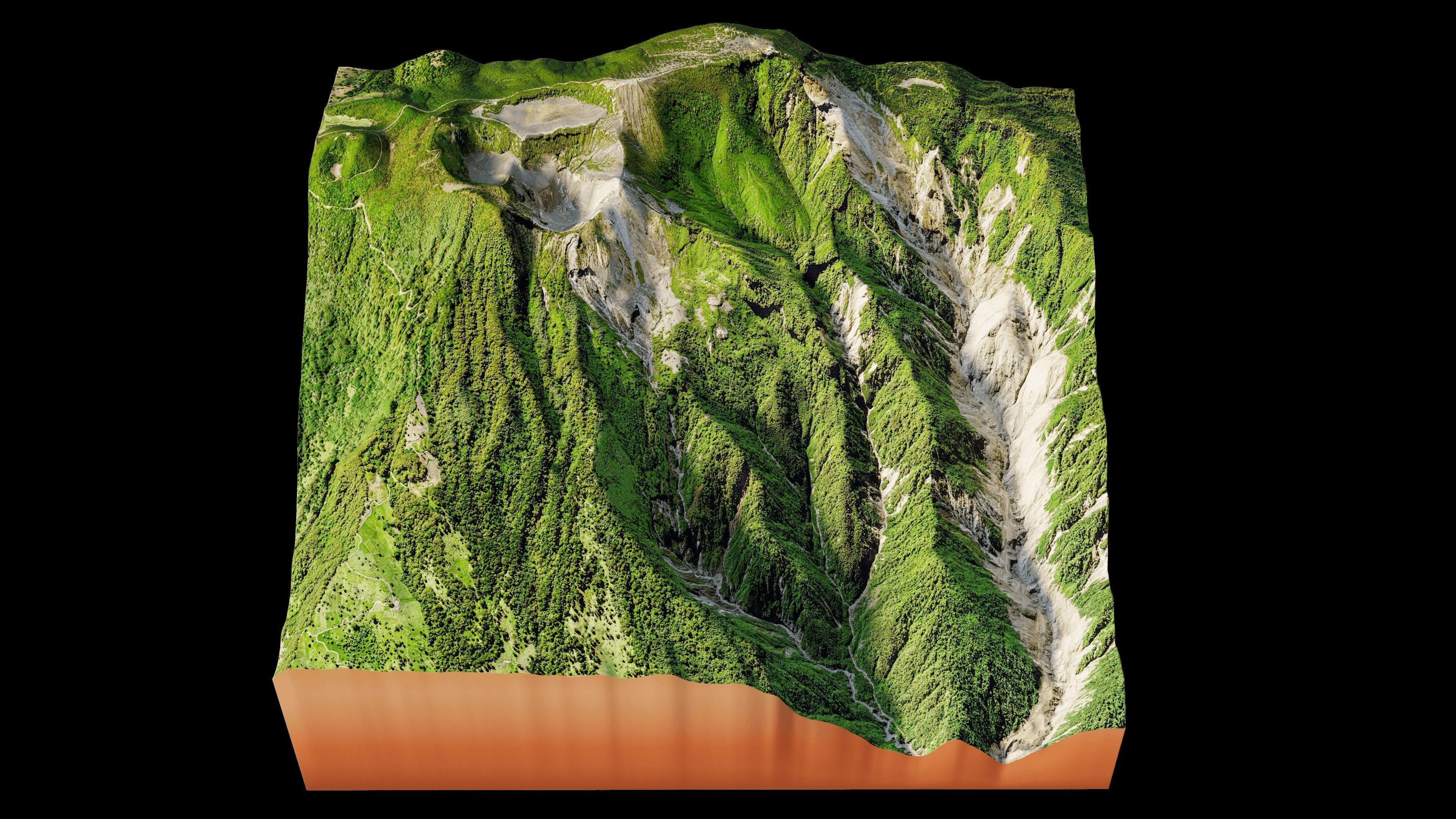 Irazu Volcano terrain 3d model 3D model_5