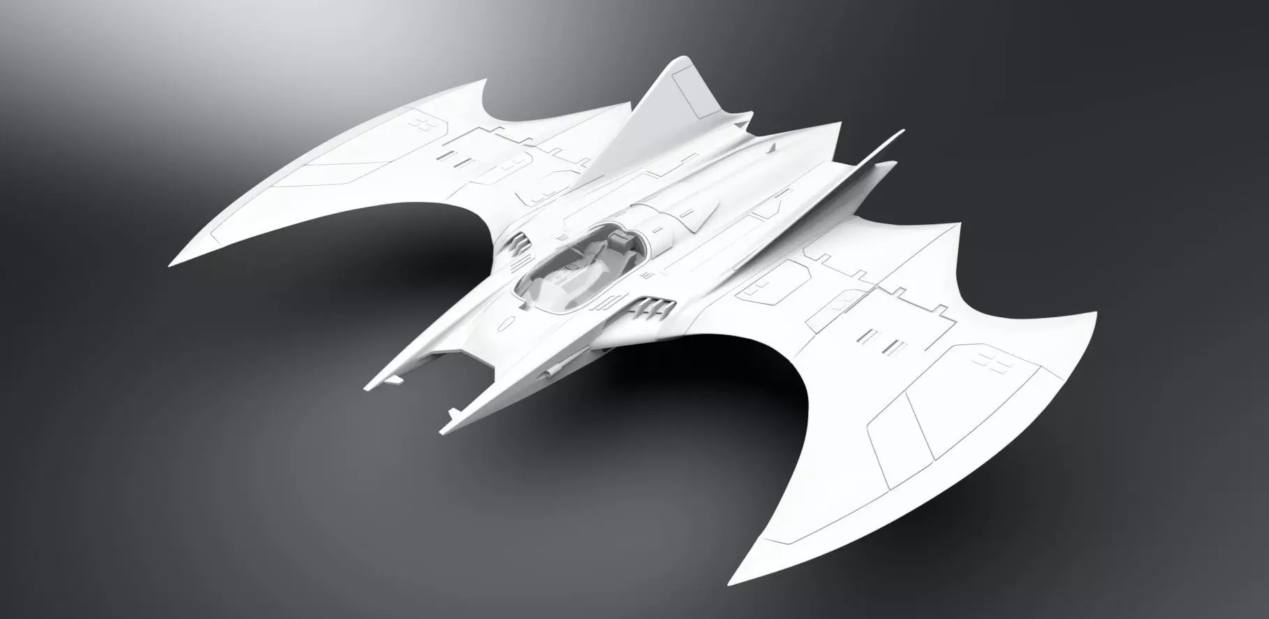 Batwing flash Scale Model 3D print model