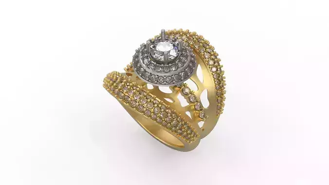 Woman Solitaire Ring 555