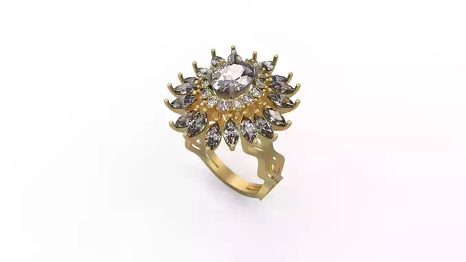 Woman Solitaire Ring 559