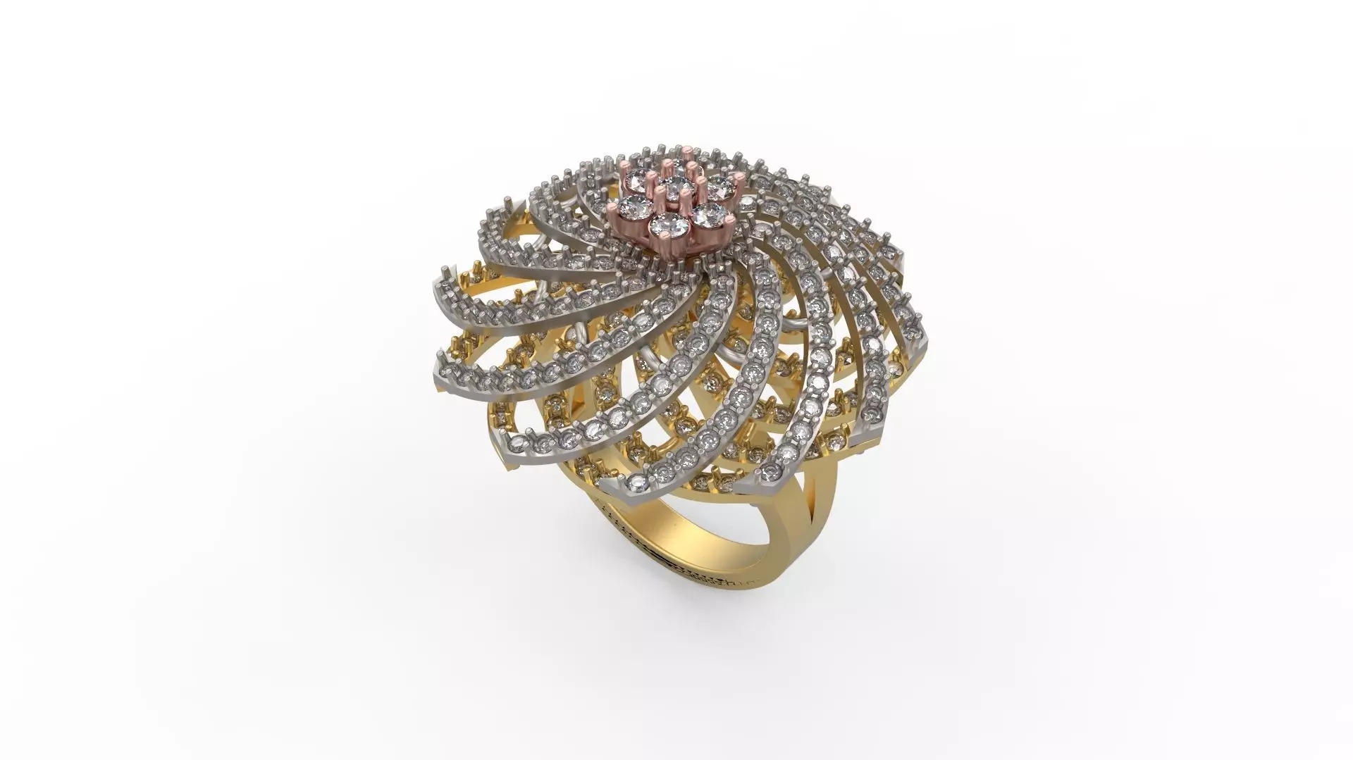 Woman Solitaire Ring 563 3D print model_0