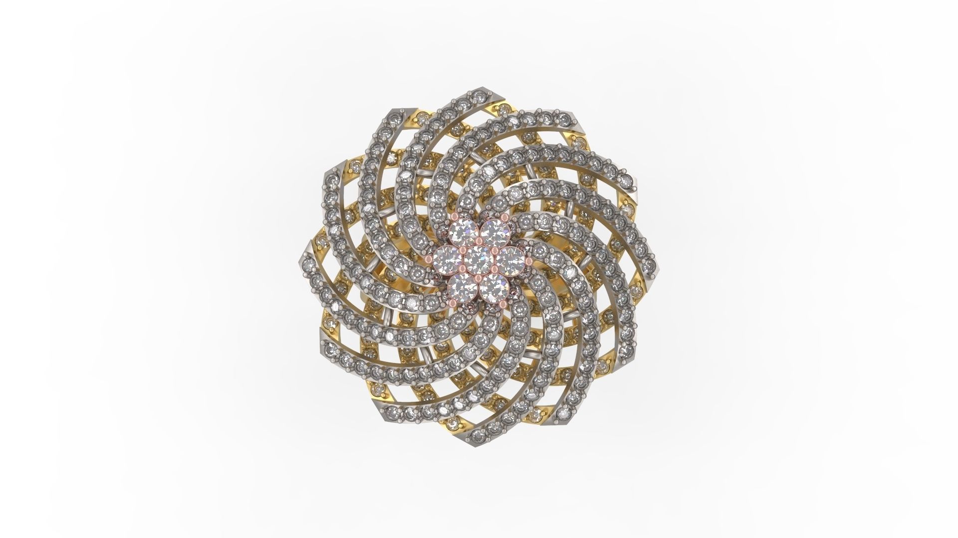 Woman Solitaire Ring 563 3D print model_4