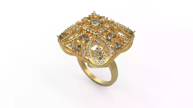 Woman Solitaire Ring 564