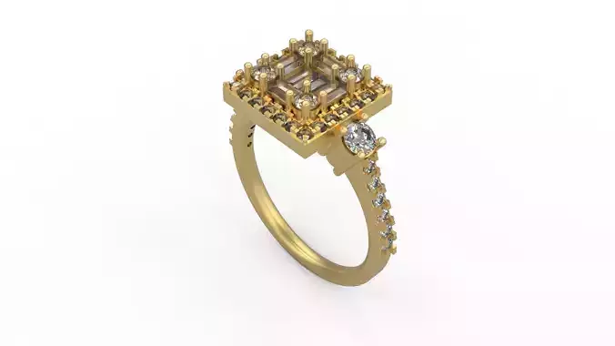 Woman Solitaire Ring 568