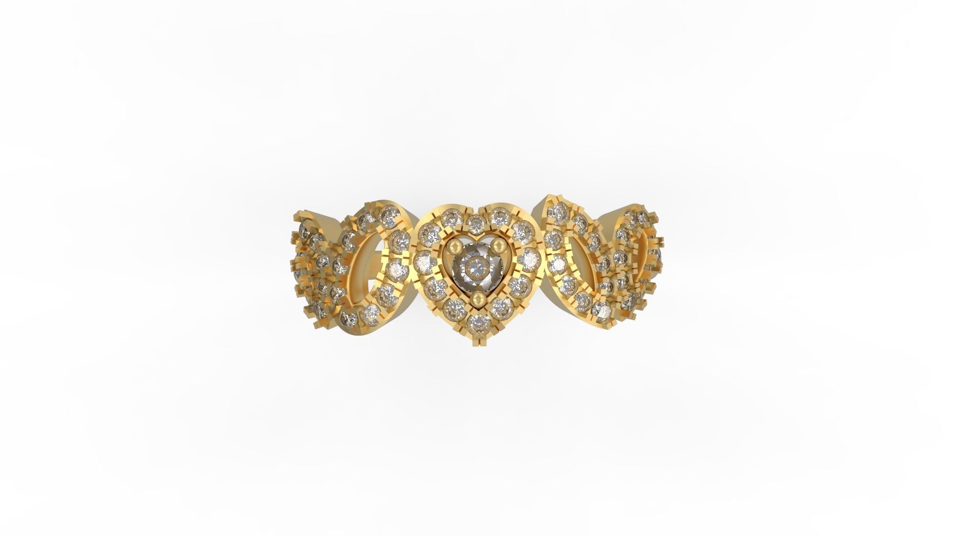 Woman Solitaire Ring 572 3D print model_4