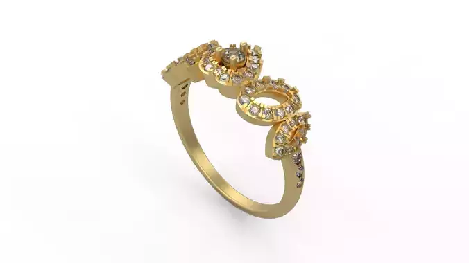 Woman Solitaire Ring 572